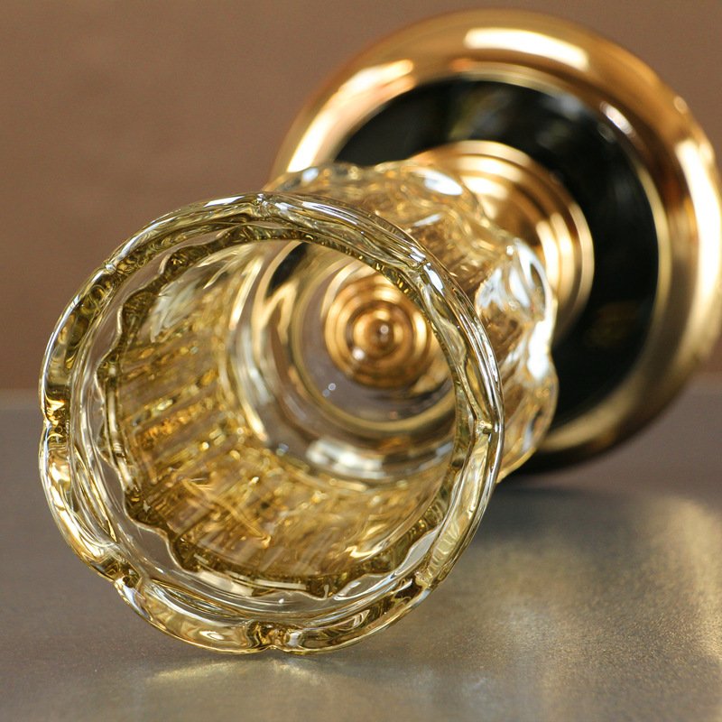 Lọ hoa pha lê chân đế cao kim loại vàng sang trọng 34 cm đựng được nước