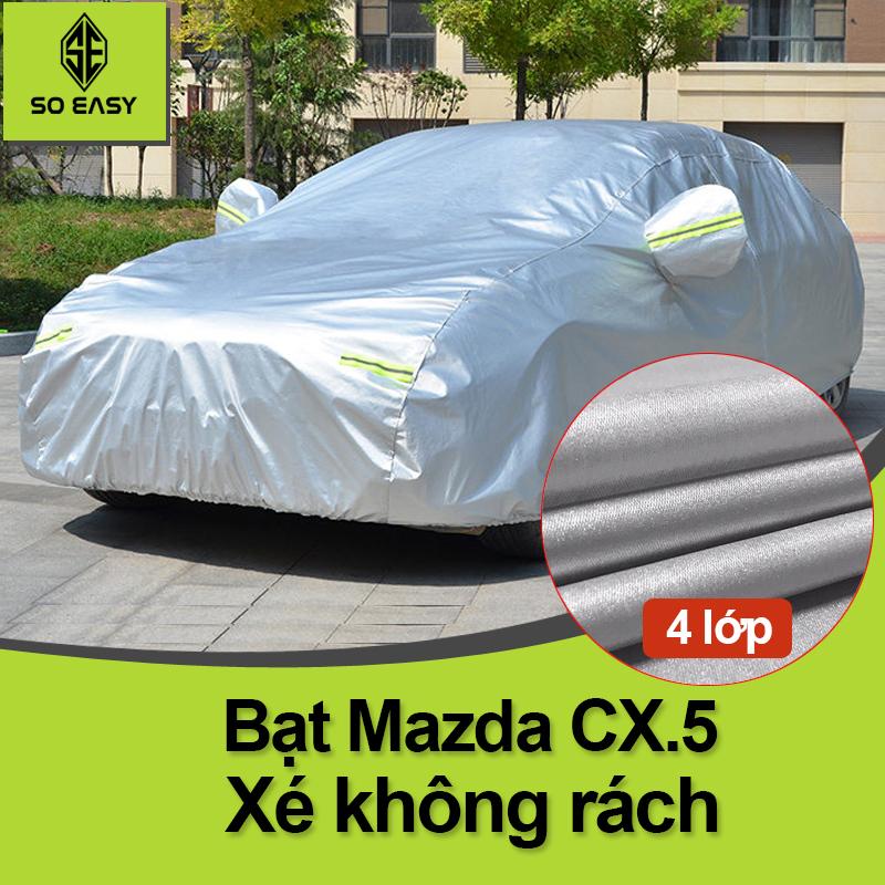 [ MAZDA CX 5 ] Bạt Phủ xe ô tô Mazda cx5 áo trùm che phủ xe 4 chỗ đến 7 chỗ, 2 lớp chống nóng mưa xước sơn BPX