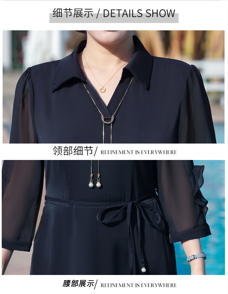 Đầm Mùa Xuân Dài Tay Khí Chất Cho Mẹ VH96 - Hàng Quảng Châu Cao Cấp
