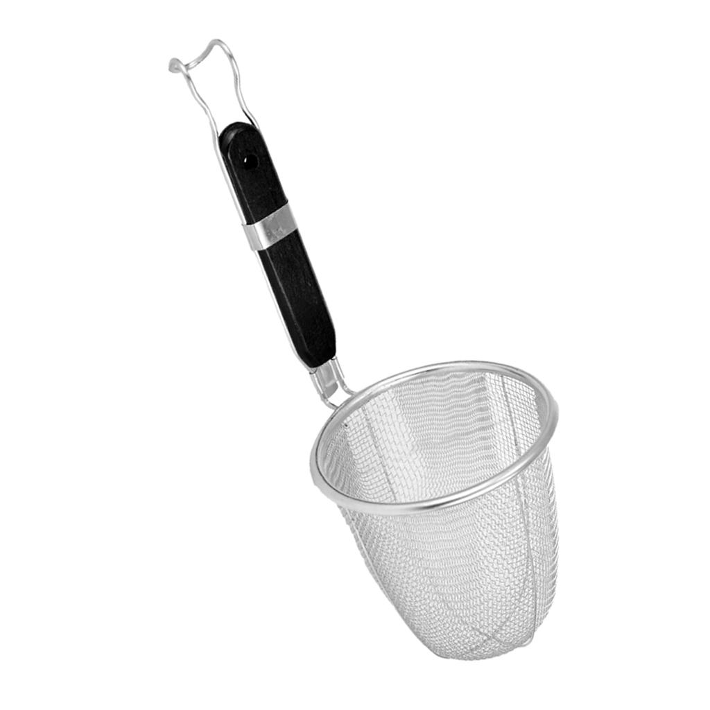 2x Stainless Steel Noodle Strainer Oil Filter Spoon Slotted Spoon