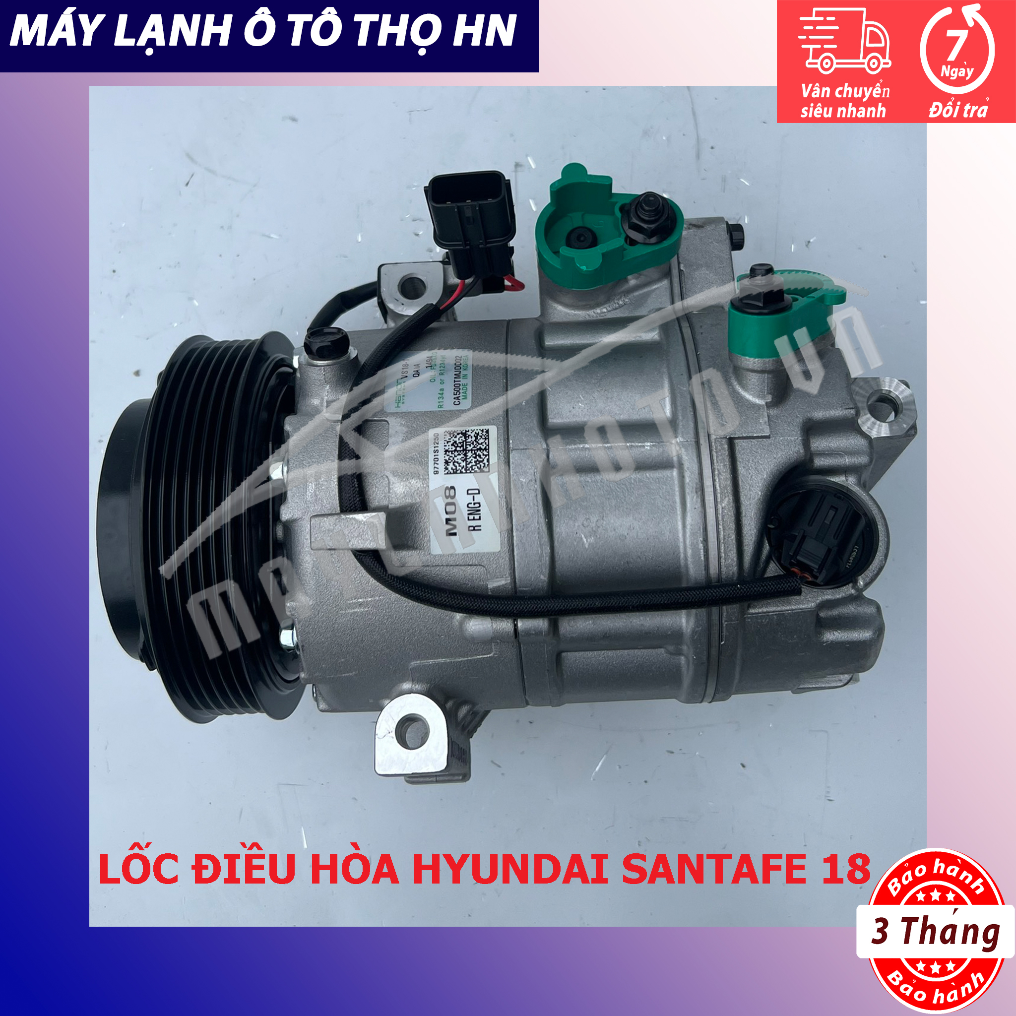 Lốc điều hòa (block,máy nén) Hyundai Santafe 2018 2019 2020 hàng xịn Hàn Quốc 18 19 20 97701-S1250/S1000