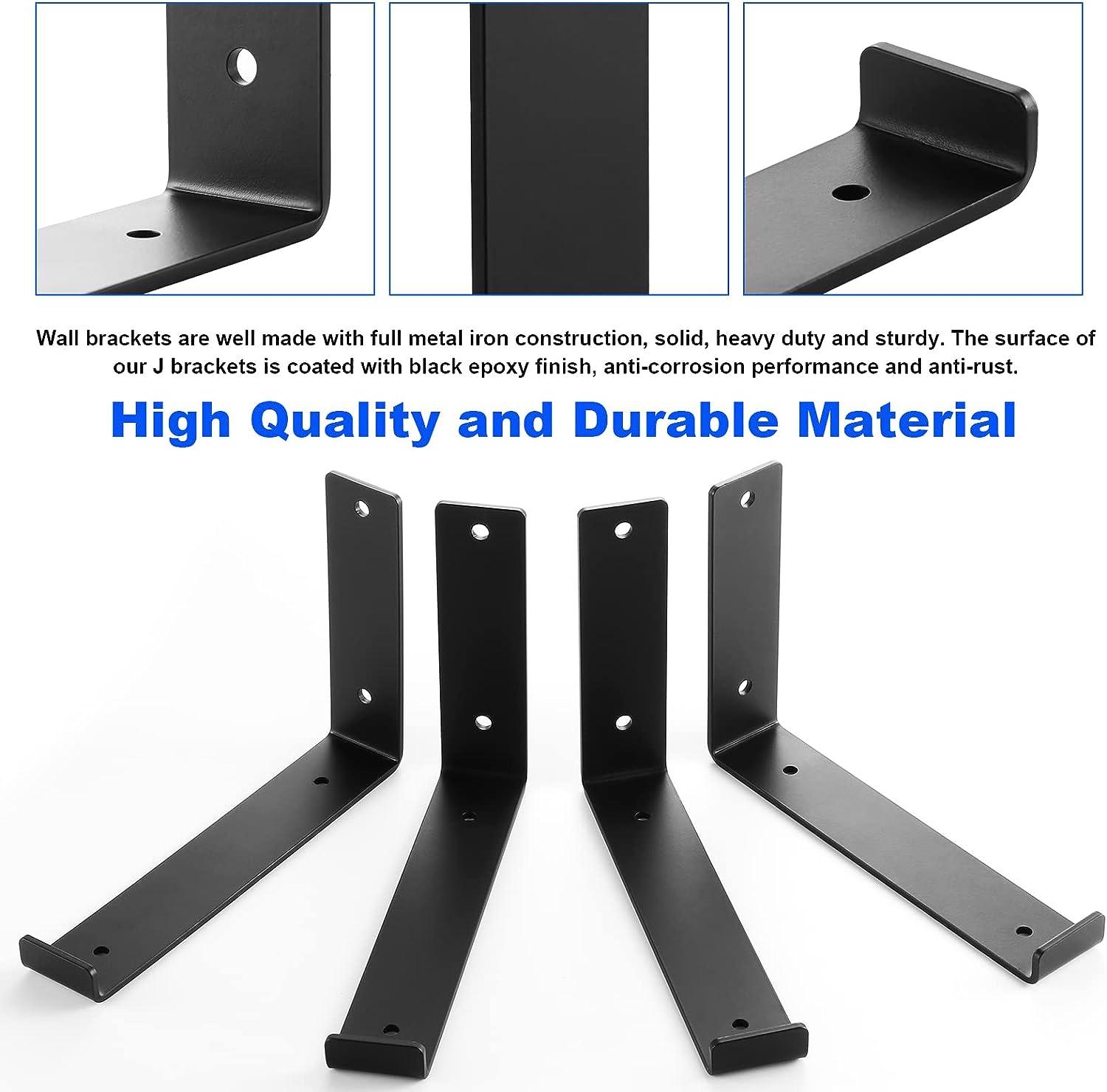 2 Cái Giá Đỡ Kệ Hạng Nặng Giá Đỡ Màu Đen Giá Treo Tường, Giá Đỡ Kệ Kim Loại Giá Treo Tường Giá Đỡ Nổi Cho Khu Vườn Văn Phòng Tại Nhà 200x150mm