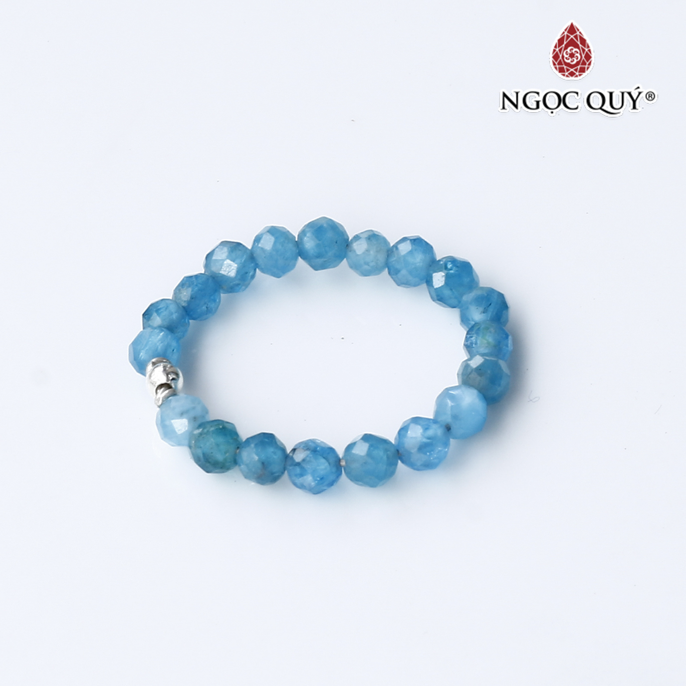 Nhẫn đá amazonite lõi bạc thủy mộc - Ngọc Quý Gemstones