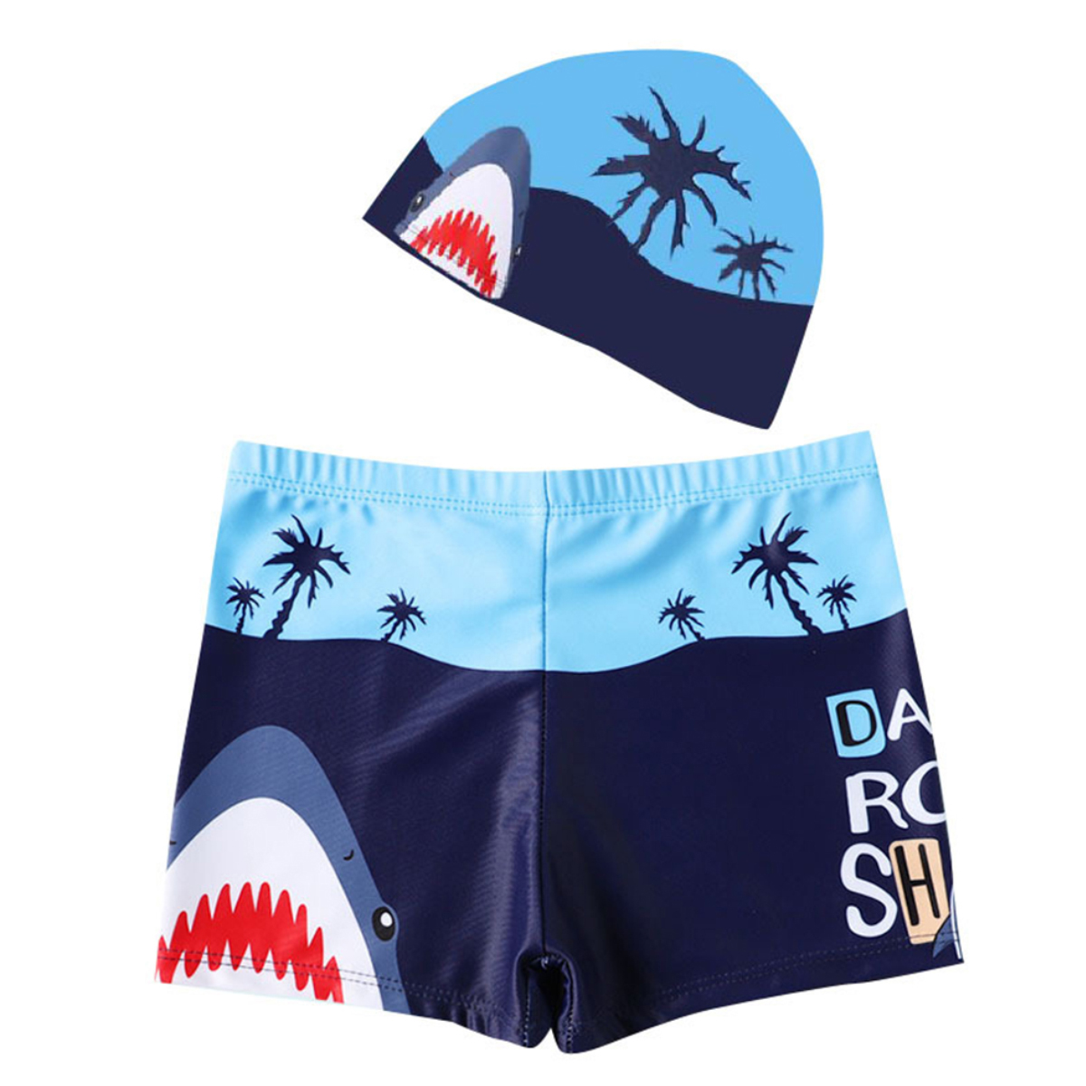 Combo quần + nón bơi cho bé hình cá mập thoải mái ngộ nghĩnh Cleacco - Hàng chính hãng
