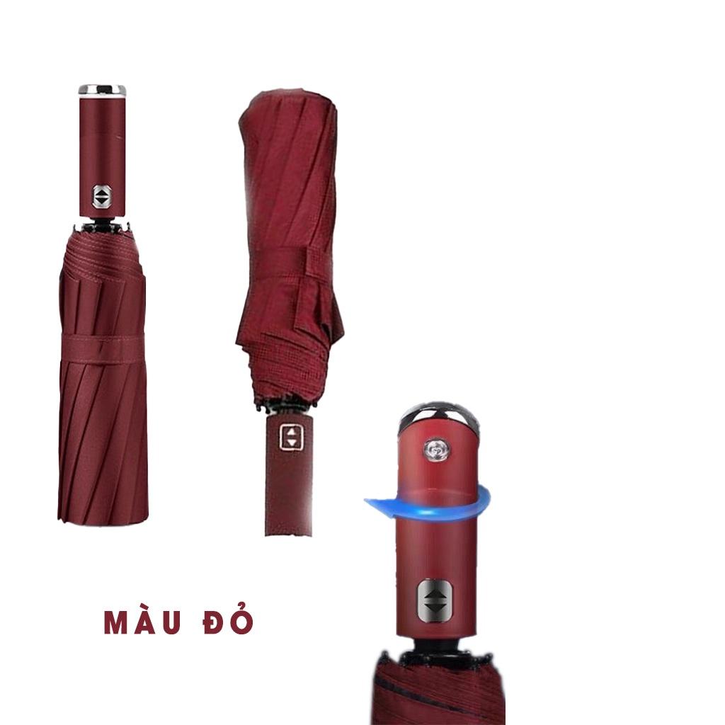 Ô Che Mưa Dù Gấp Gọn 10 Nan Chống Tia Uv Đóng Mở Tự Đóng Có Đèn Led rộng 108 cm Phụ kiện ô tô giá rẻ