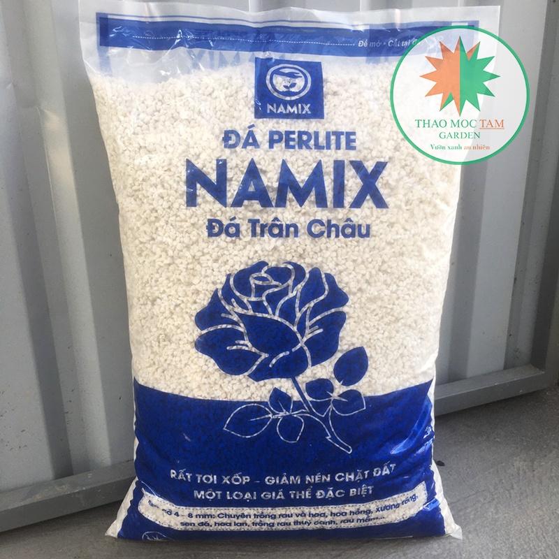 Đá Perlite Bao 20dm3 Namix (Đá trân châu) - Giá thể đá khoáng nhẹ chuyên ươm trồng cây hoa chậu