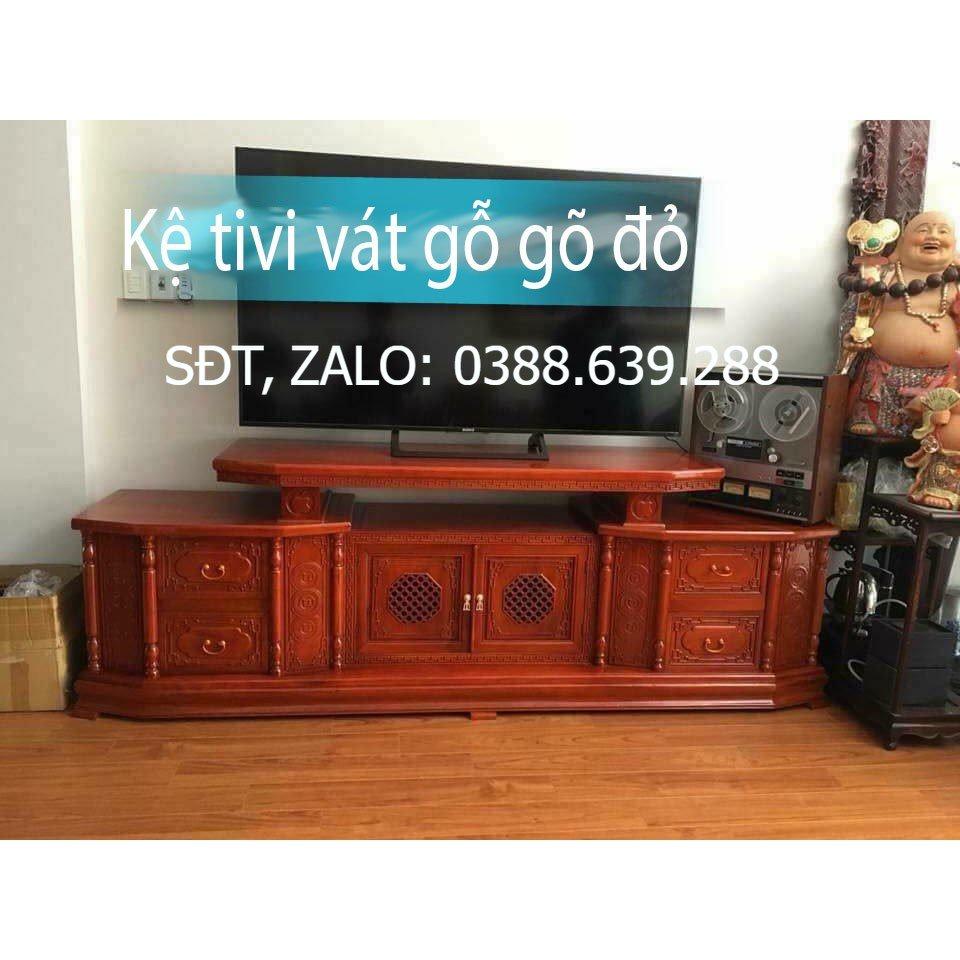 Kệ tivi Vát gỗ gõ đỏ