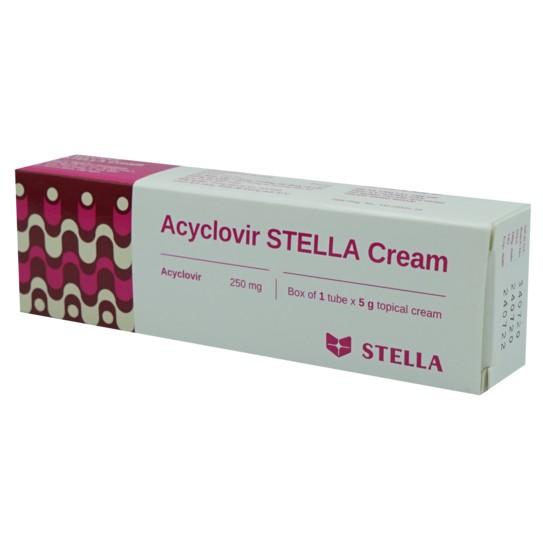 ACYCLOVIR STELLA CREAM-KEM BÔI ZONA, THUỶ ĐẬU 5G