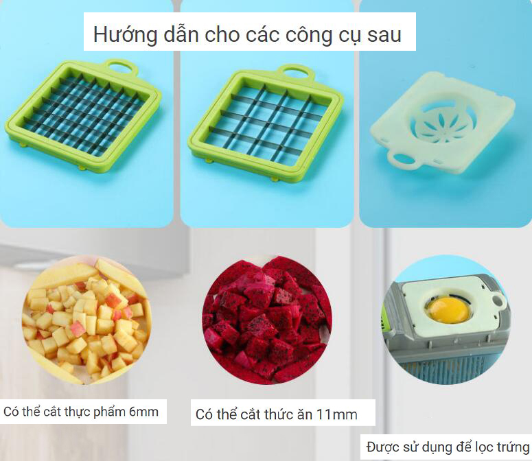 Bộ dụng cụ chế biến rau củ quả cao cấp - 7 lưỡi