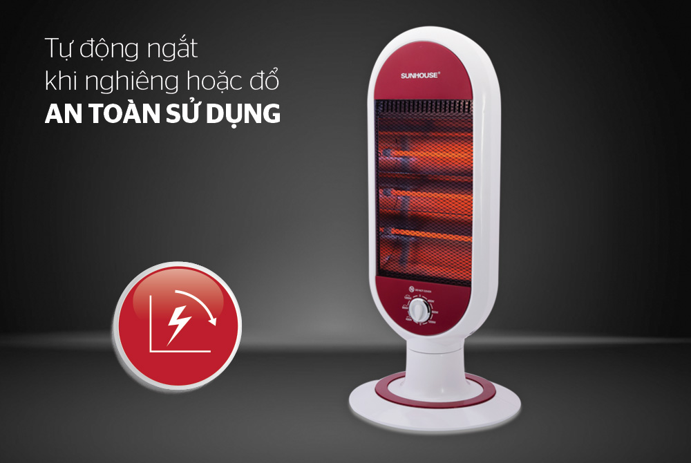 Quạt Sưởi điện hồng ngoại SUNHOUSE SHD7022 (Loại A) - Hàng Chính Hãng