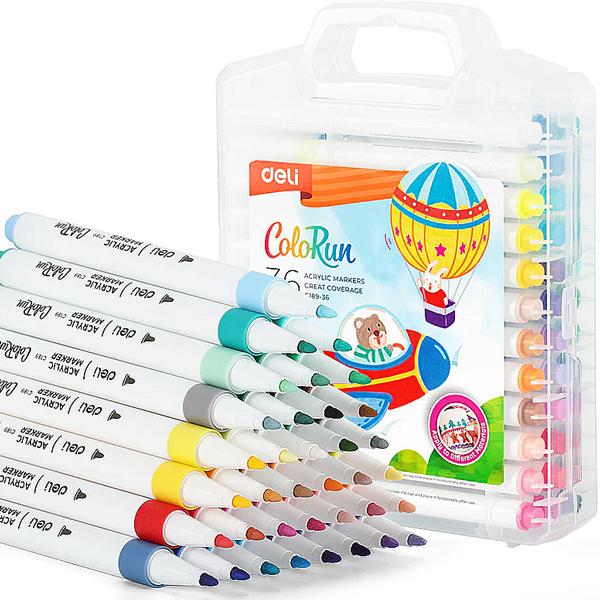Hộp 36 Bút Marker Acrylic - Deli EC189-36