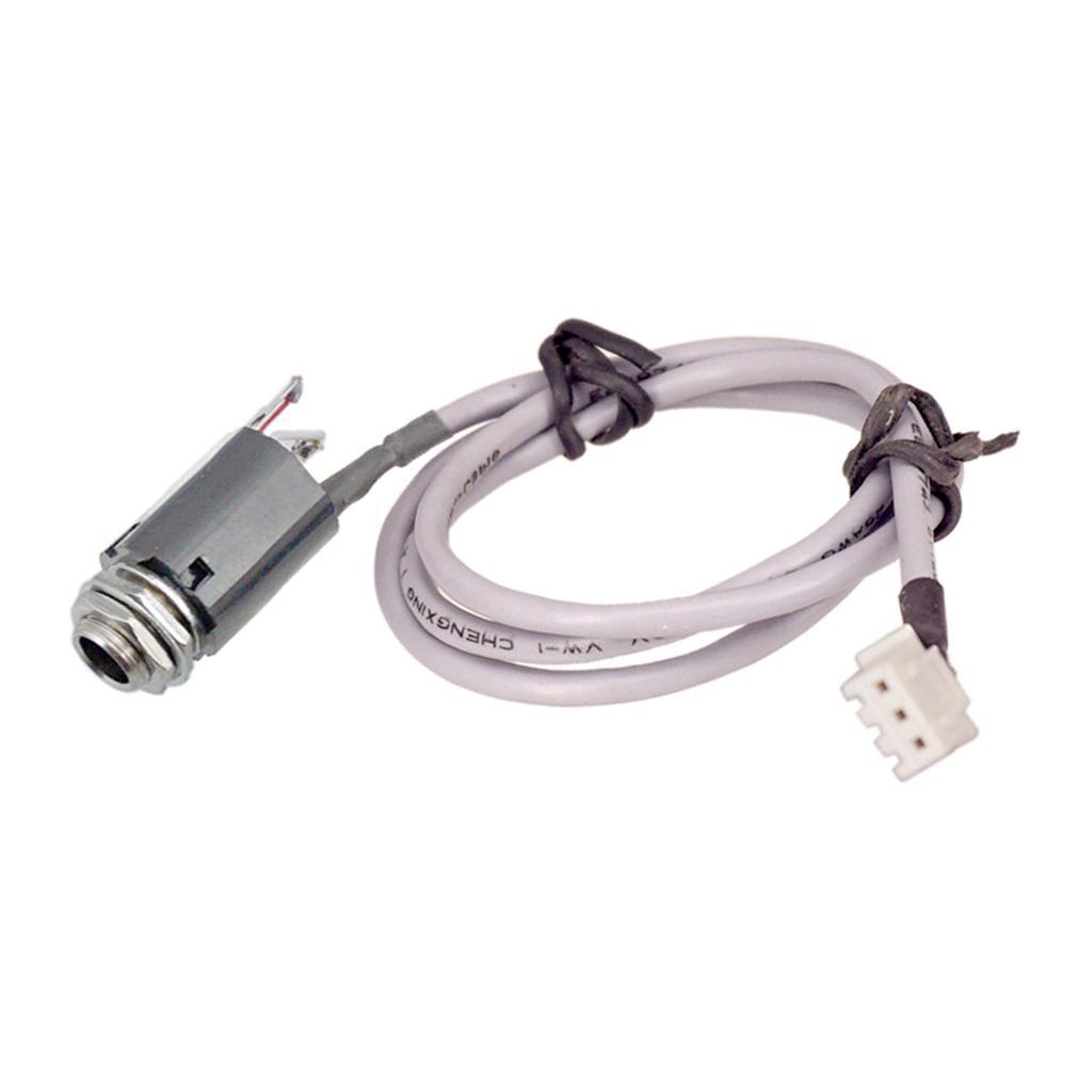 2-4pack Acoustic Guitar Pickup EQ Cable with 6.35mm Endpin Output Jack 3 Pin