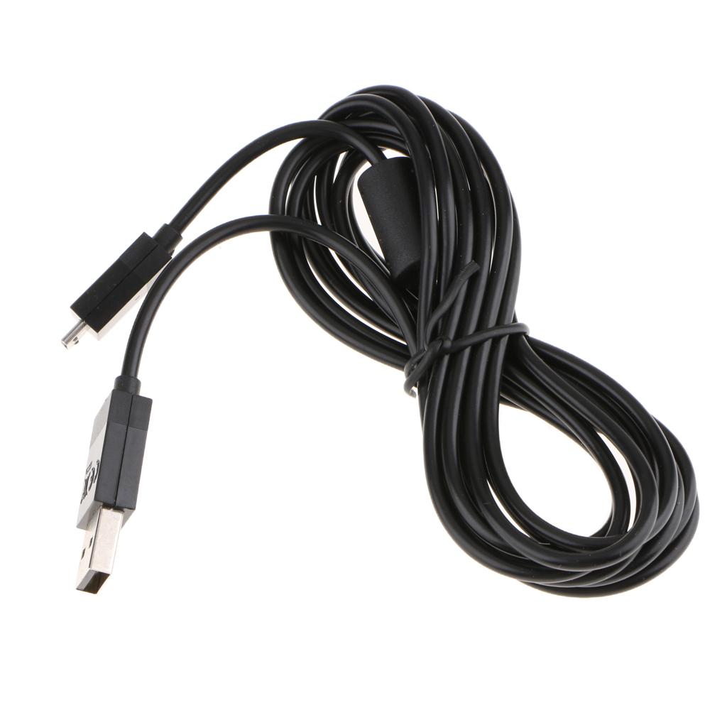 2m Micro USB To USB Charger Charging Data Cable For Xbox One PS4 Controller - Black