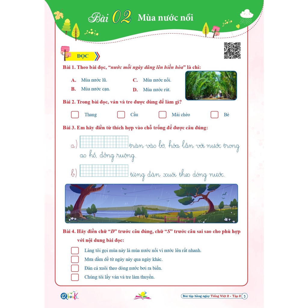 Combo Bài Tập Hằng Ngày Toán và Tiếng Việt Lớp 2 - Kết Nối Tri Thức Với Cuộc Sống - Tập 2