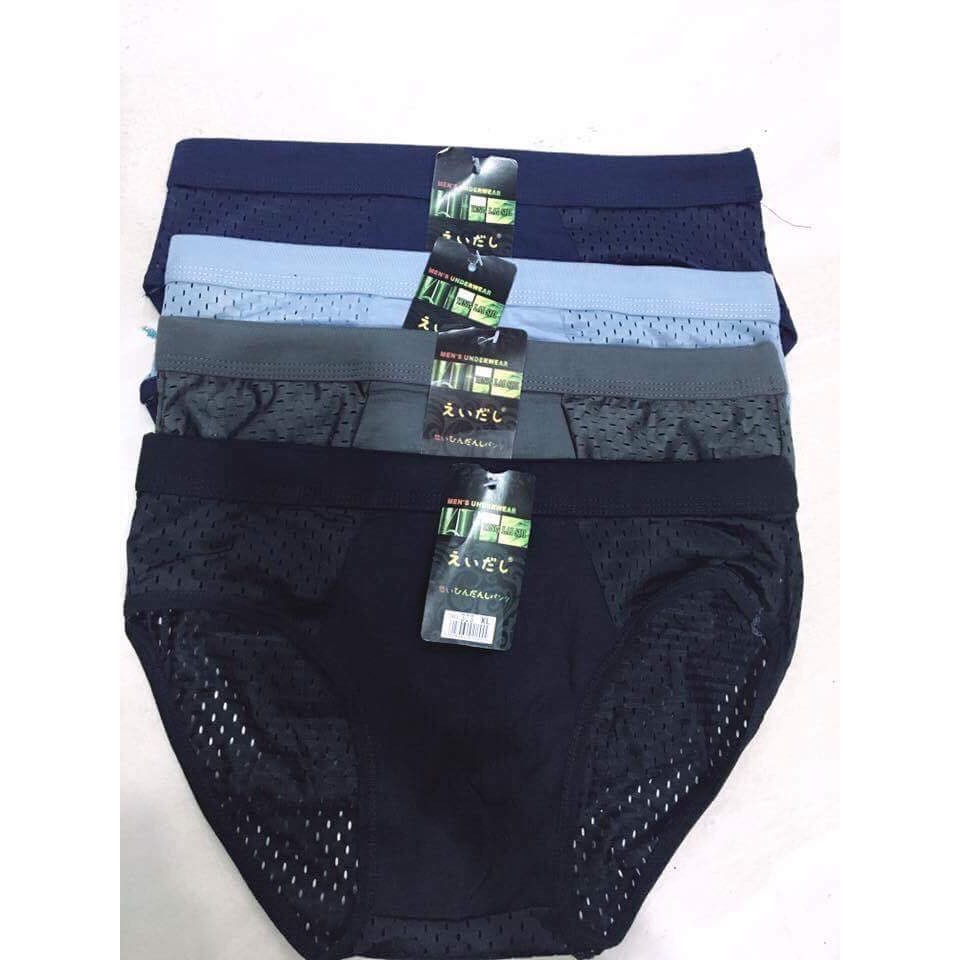 Combo 3 chiếc quần lót tam giác nam có lỗ thông hơi co dãn 4 chiều mặc cực thích