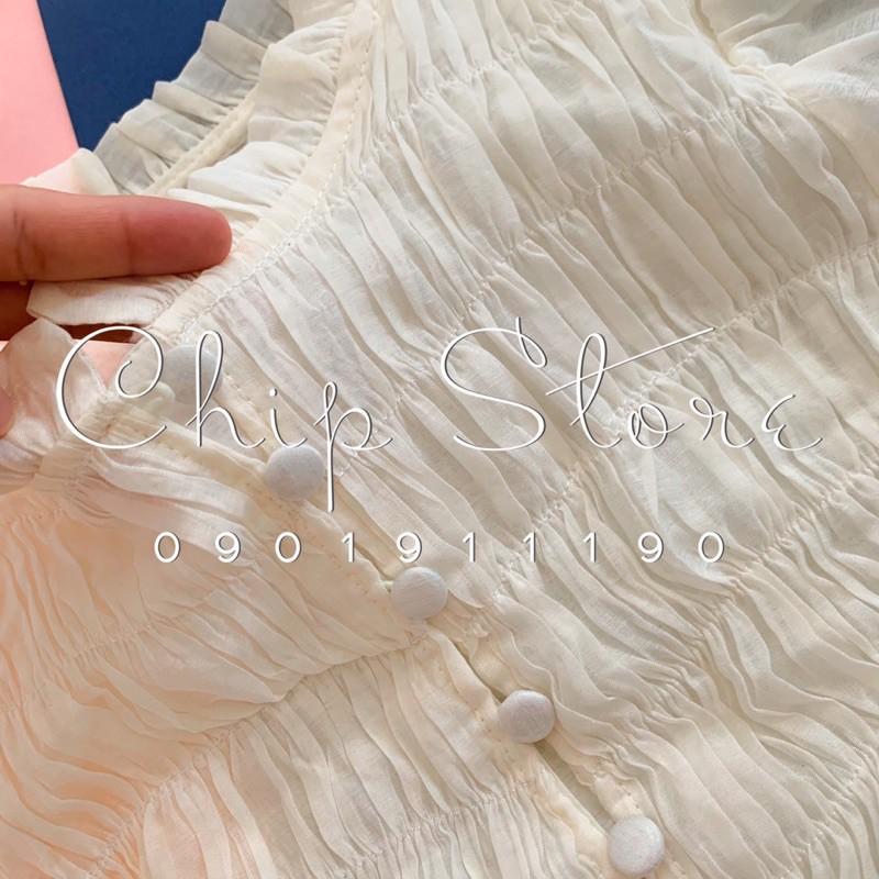ÁO SƠMI NHÚN NGỰC TAY BO BẢN TO SIÊU PHỒNG(ảnh thậth