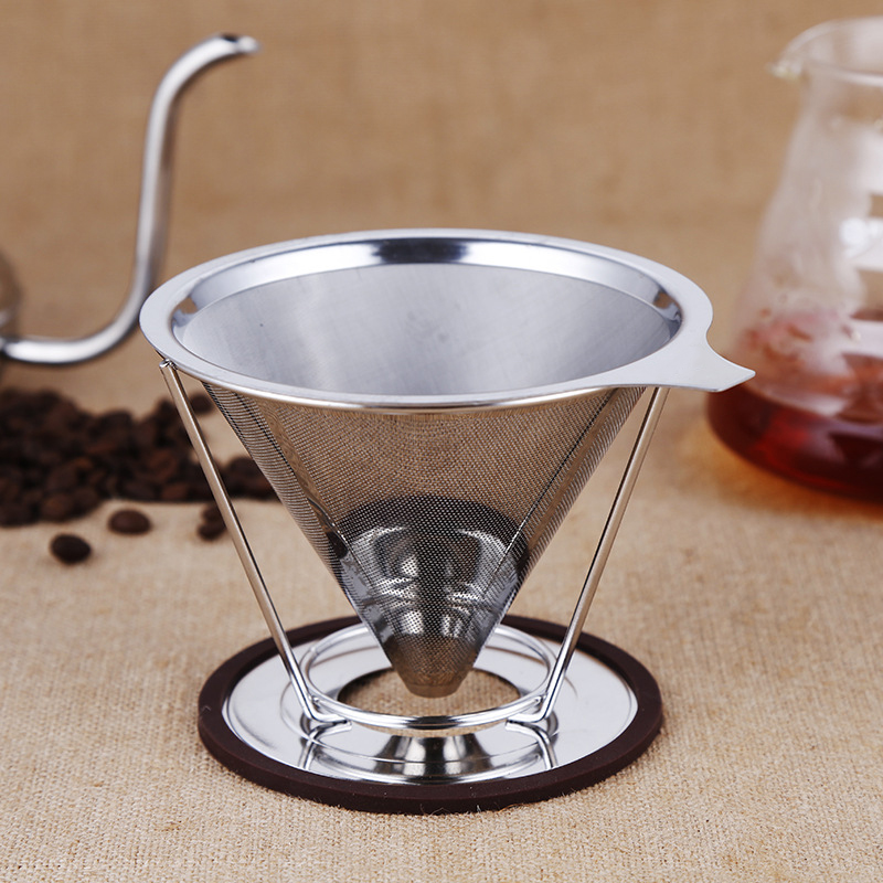 Dụng cụ pha drip coffee inox không cần giấy lọc - Phểu lọc inox