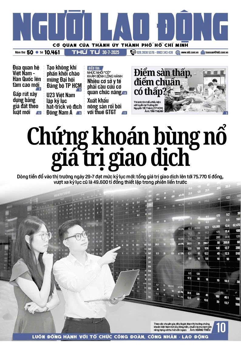 Nhật báo Người Lao Động từ ngày 29-07-2025 đến 03-08-2025