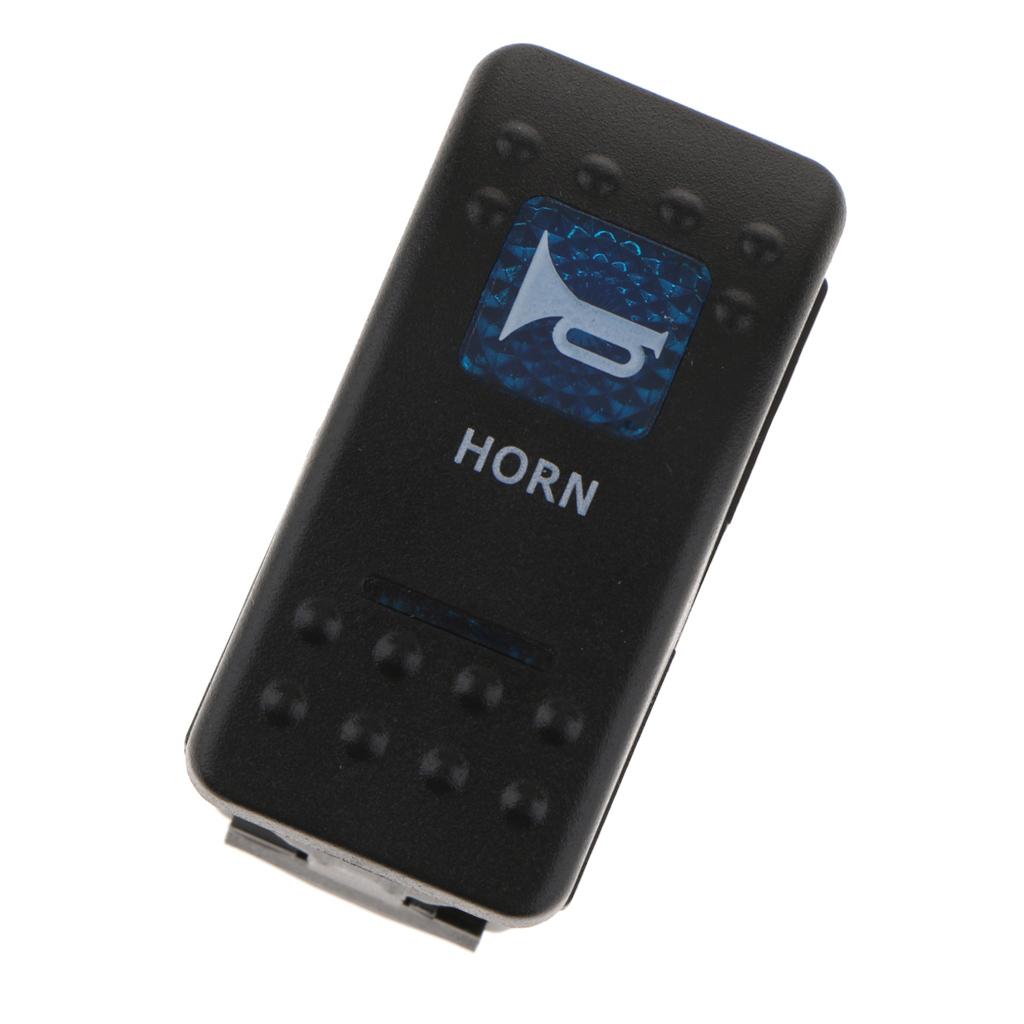 Xe Thuyền 12V 20A Đèn LED Màu Xanh Dương Loa Còi Đèn Nút Nhấn Công Tắc Bật Tắt