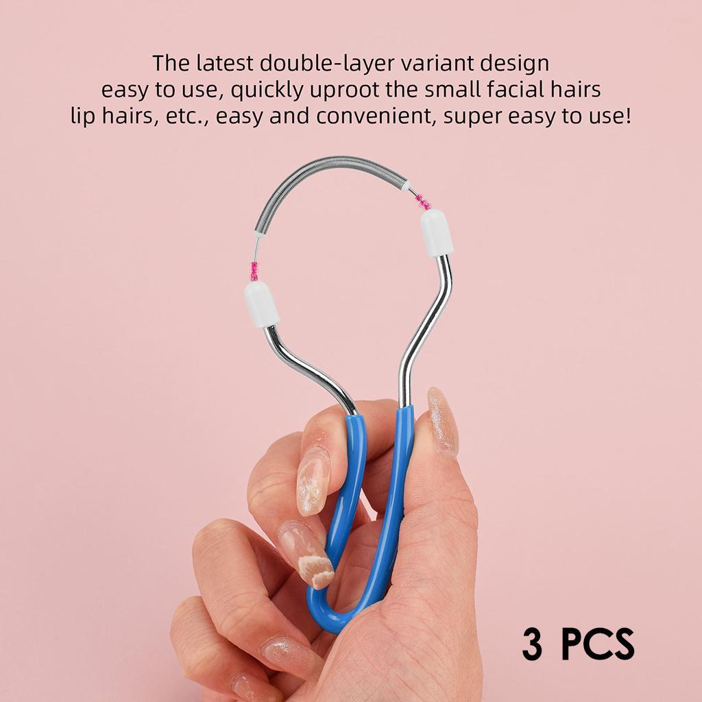 3 Pcs Face Facial Hair Remover Spring Stick Women Hair Removal Tool