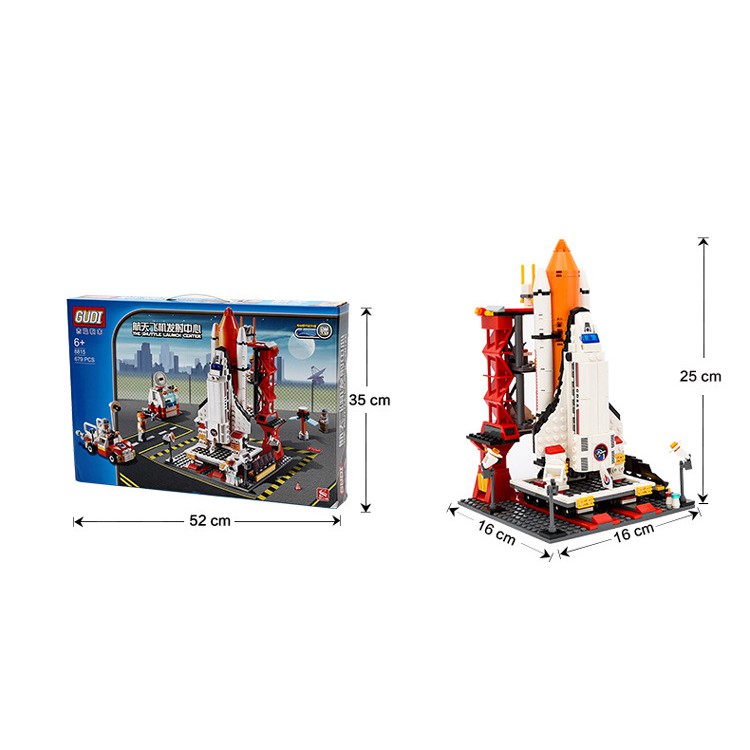 Đồ chơi Lắp ráp bộ Trung Tâm điều khiển Tàu Vũ Trụ - Amazingbricks 8815 AEROSPACE SERIES AIRCRAFT LAUNCH CENTER