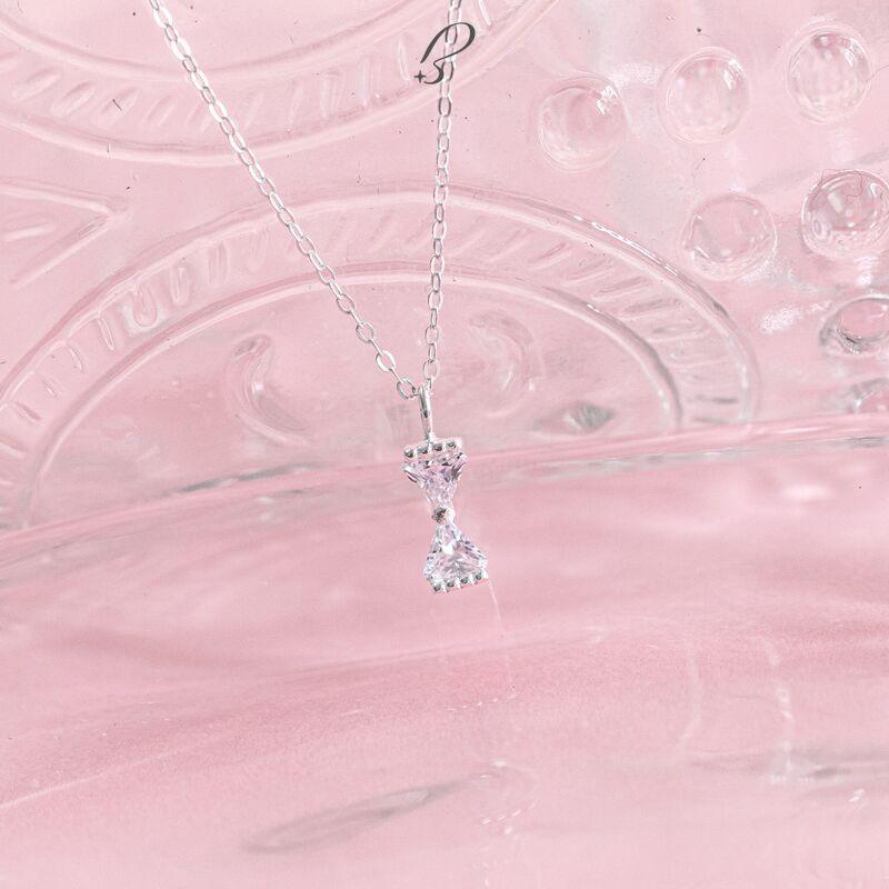 Vòng cổ Bling It nơ bạc đính đá BIVC240
