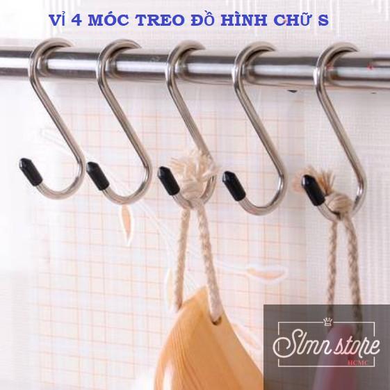 Vỉ 4 móc thép chữ S treo đồ siêu chắc chắn. SD2_vi4S