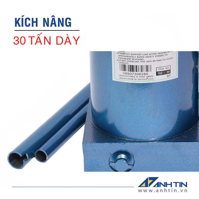 Con đội 30 tấn dày | Kích nâng xe ô tô xe tải | Kích thủy lực | 30 tấn dày | Chiều cao nâng 175mm