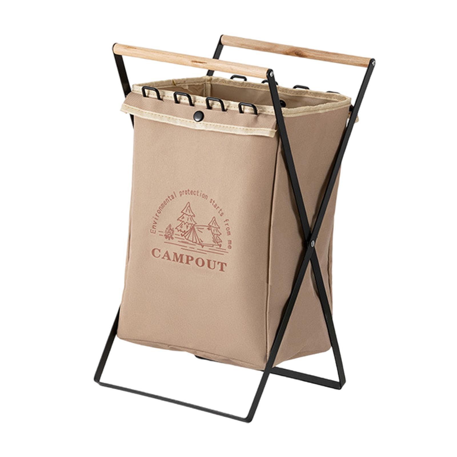 Foldable Trash Bags Holder Stand Frame Portable for Beach Household Barbecue