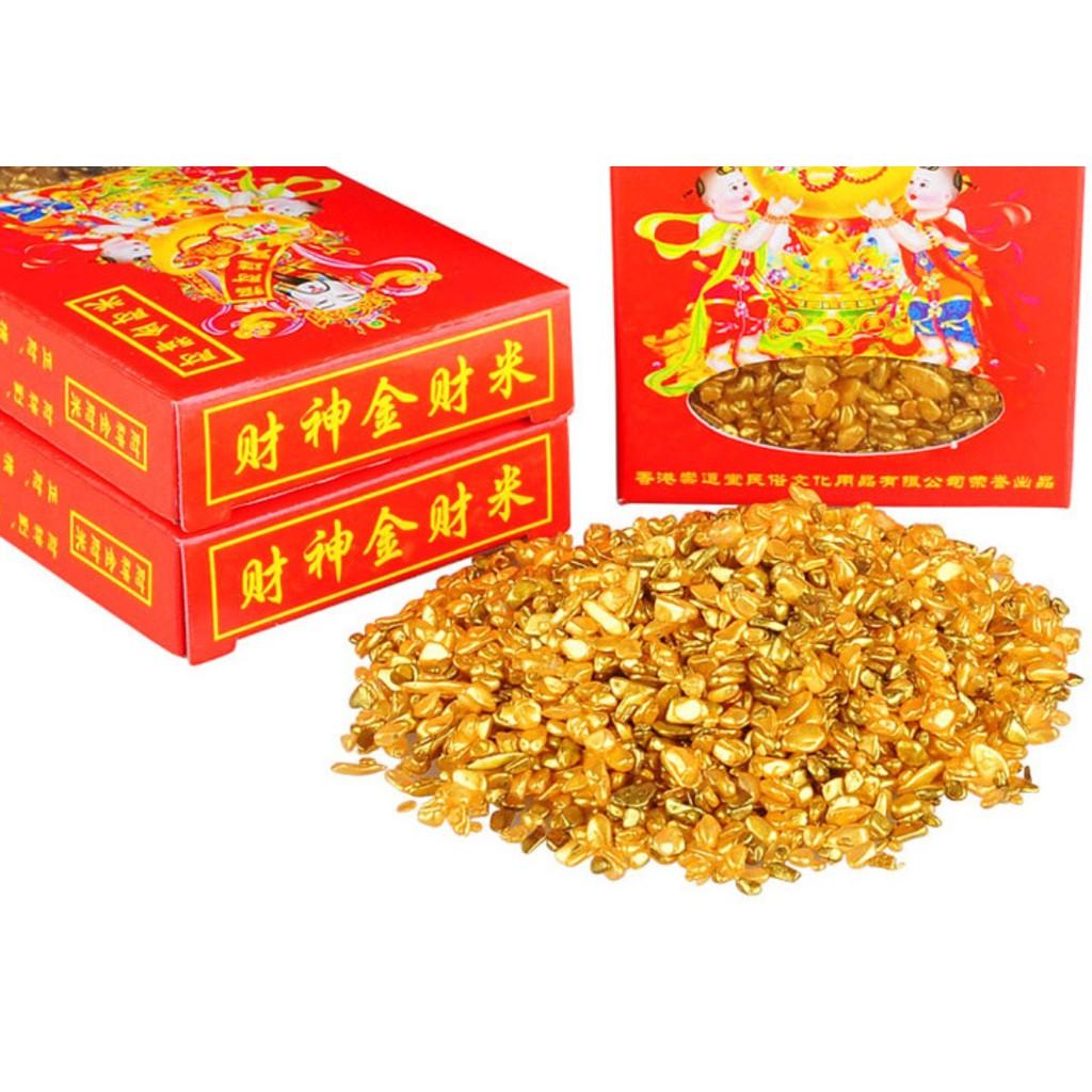 Combo 2 hộp gạo vàng may mắn để bàn thờ ông địa