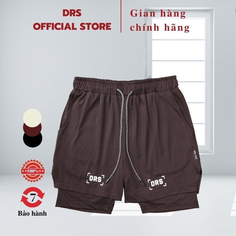 Quần short thể thao DRS quần đùi tập gym nam cao cấp, thun lạnh 2 lớp co giãn DRQ78