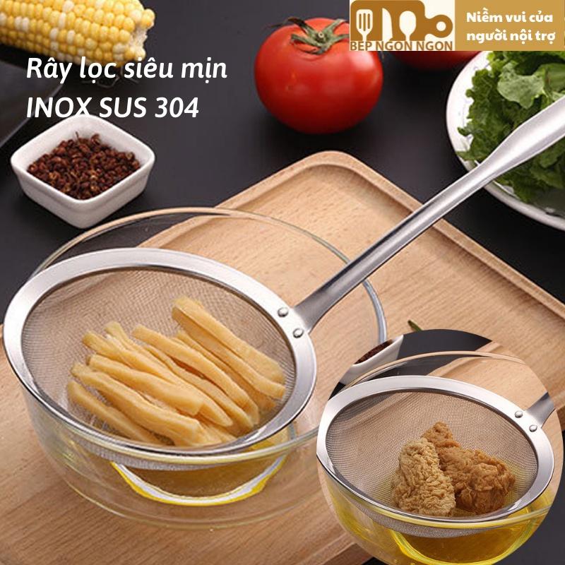 Rây lọc thức ăn inox 304 lọc cháo lọc bột bánh lọc cua dụng cụ nhà bếp tiện lợi_BEP NGON NGON