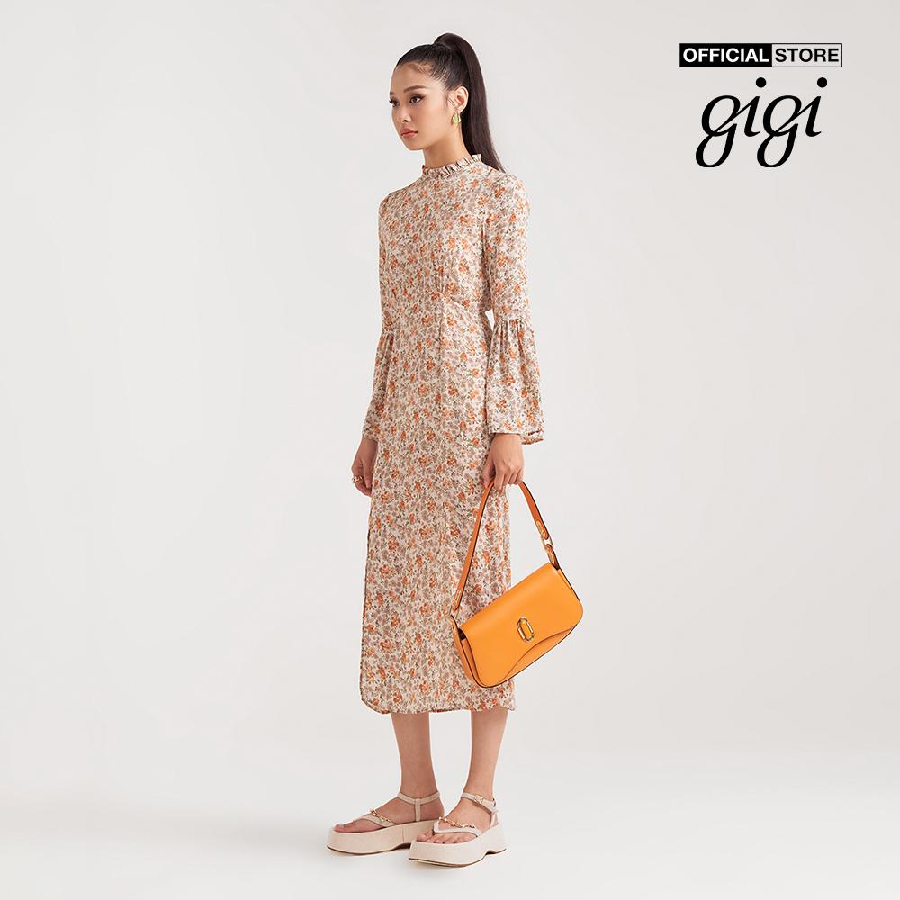 GIGI - Đầm midi tay dài xẻ tà thời trang G2102D211130