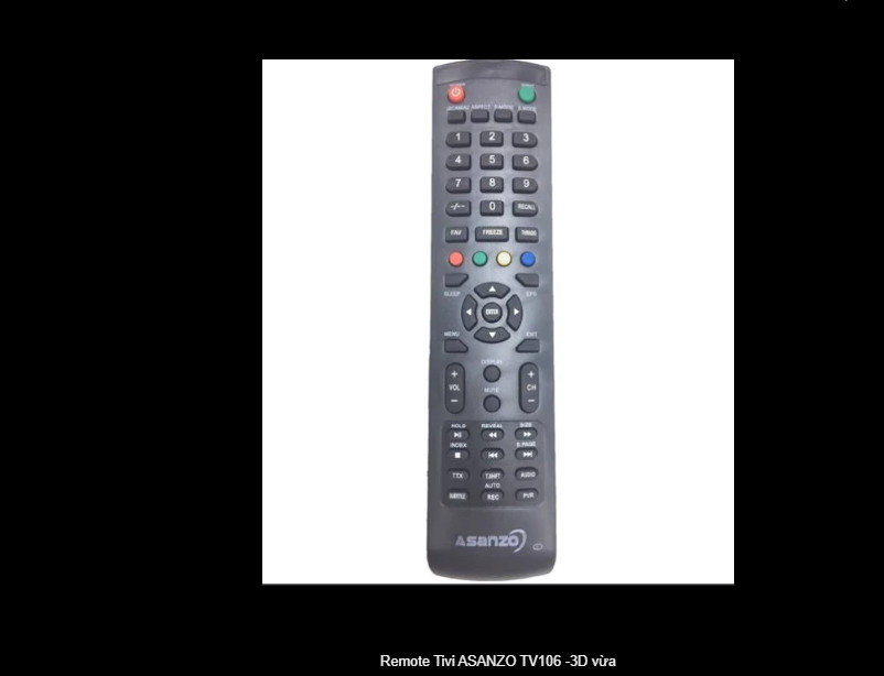 Remote Tivi ASANZO TV106 -3D vừa hàng chính hãng