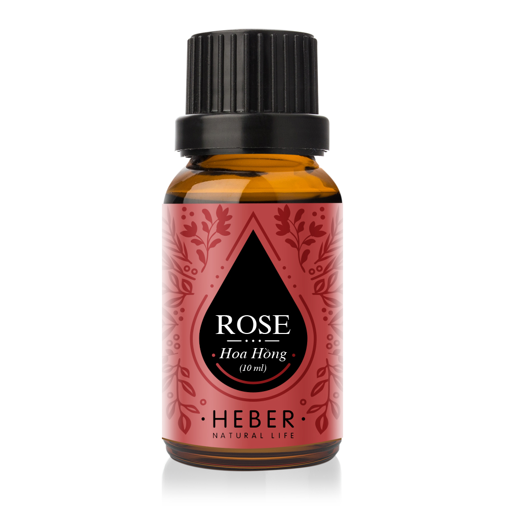 Tinh Dầu Hoa Hồng Rose Essential Oil Heber | 100% Thiên Nhiên Nguyên Chất Cao Cấp