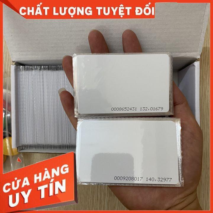 Thẻ cảm ứng Proximity, thẻ cảm ứng loại 0,8mm dùng cho hệ thống chấm công kiểm soát bằng thẻ, thẻ màu trắng