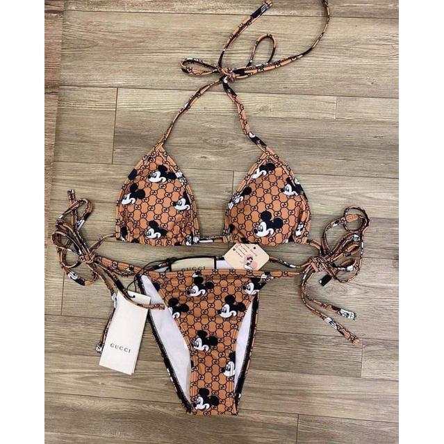 bikini đồ bơi tam giác trắng đen beo 7 màu mẫu mới