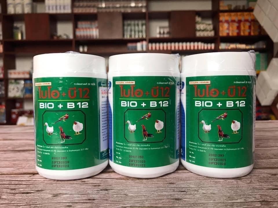 BIO+B12 THÁI LAN HŨ 150G ÚM GÀ CON, PH (Ò) NG B (Ệ) NH CHO GÀ ĐÁ, GÀ, VỊT, CHIM