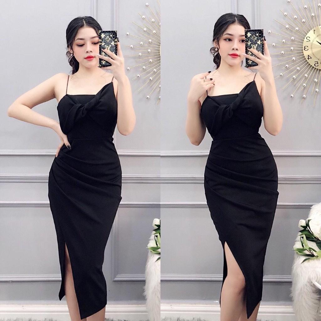Đầm 2 dây thiết kế nơ độc đáo