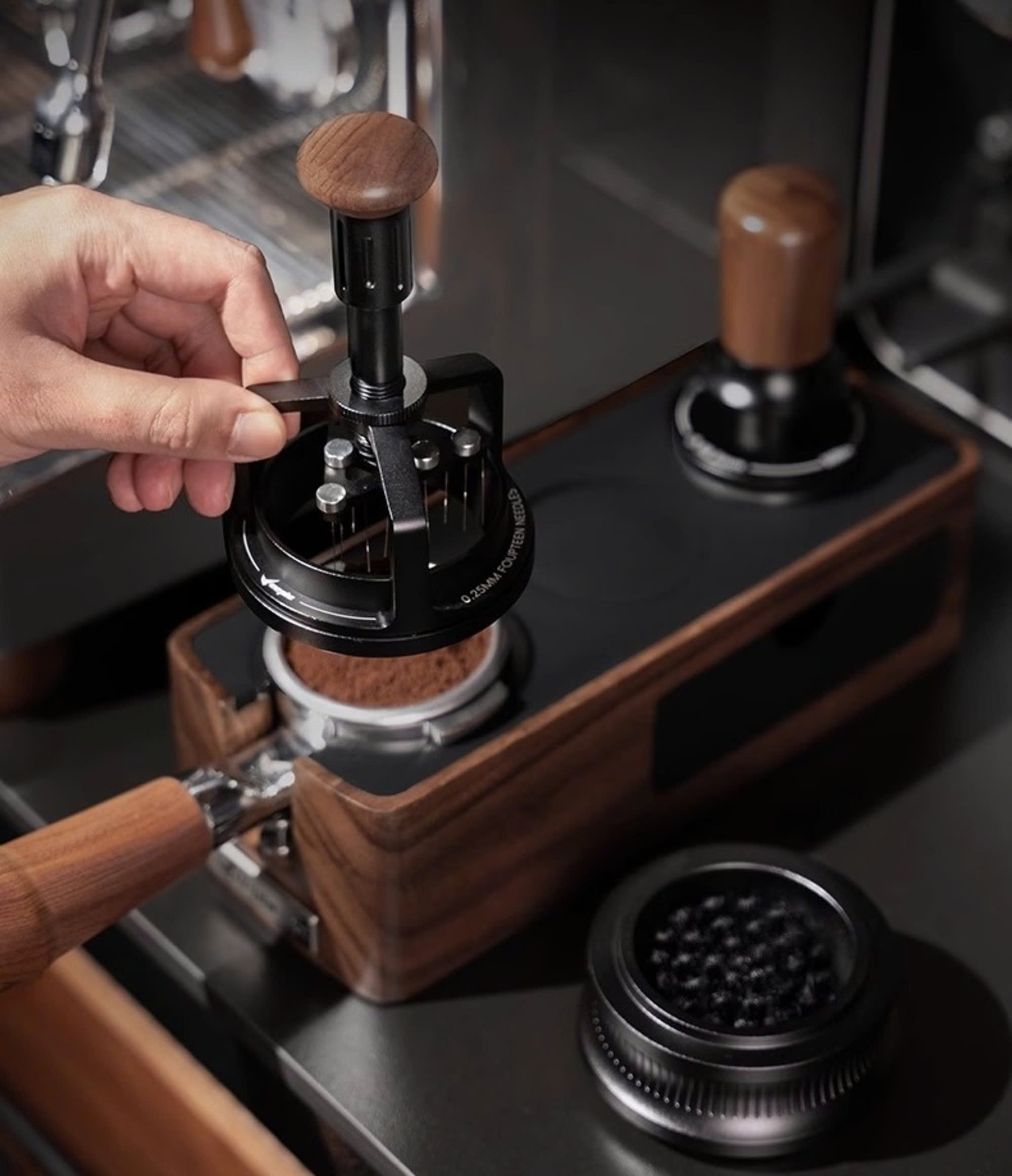 Combo dụng cụ pha espresso Wood charm series Feepie