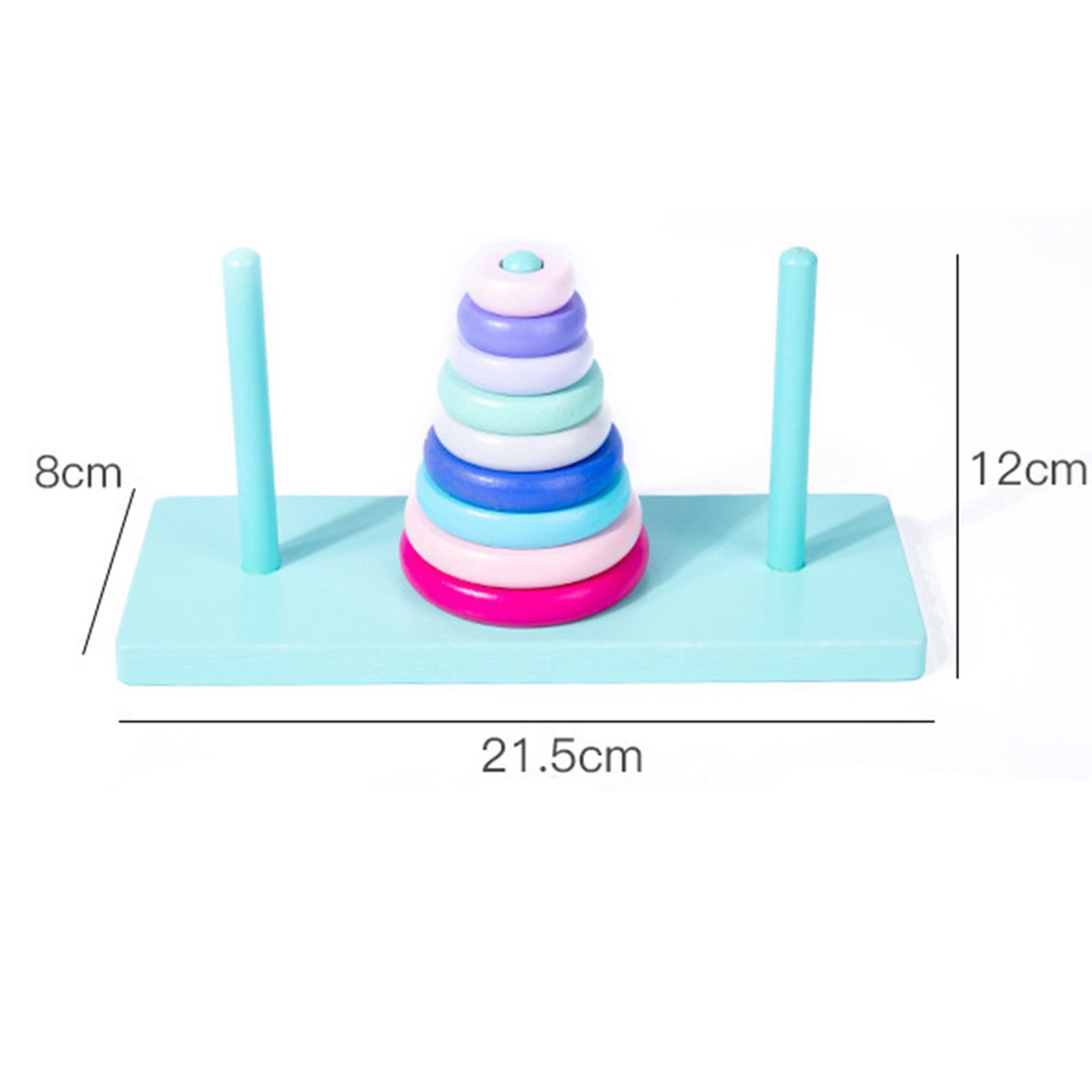 Stacking Rings Toy Stacker for Toddlers Color Recognition Blocks Gifts