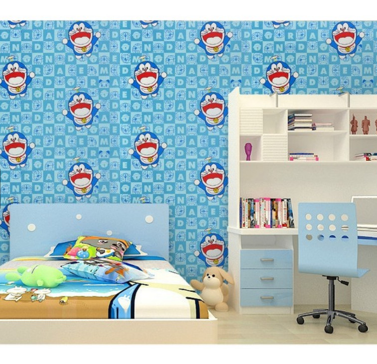 20M DECAL GIẤY DÁN TƯỜNG KEO SẴN KHỔ 45CM MẪU DOREMON CHỮ SỐ