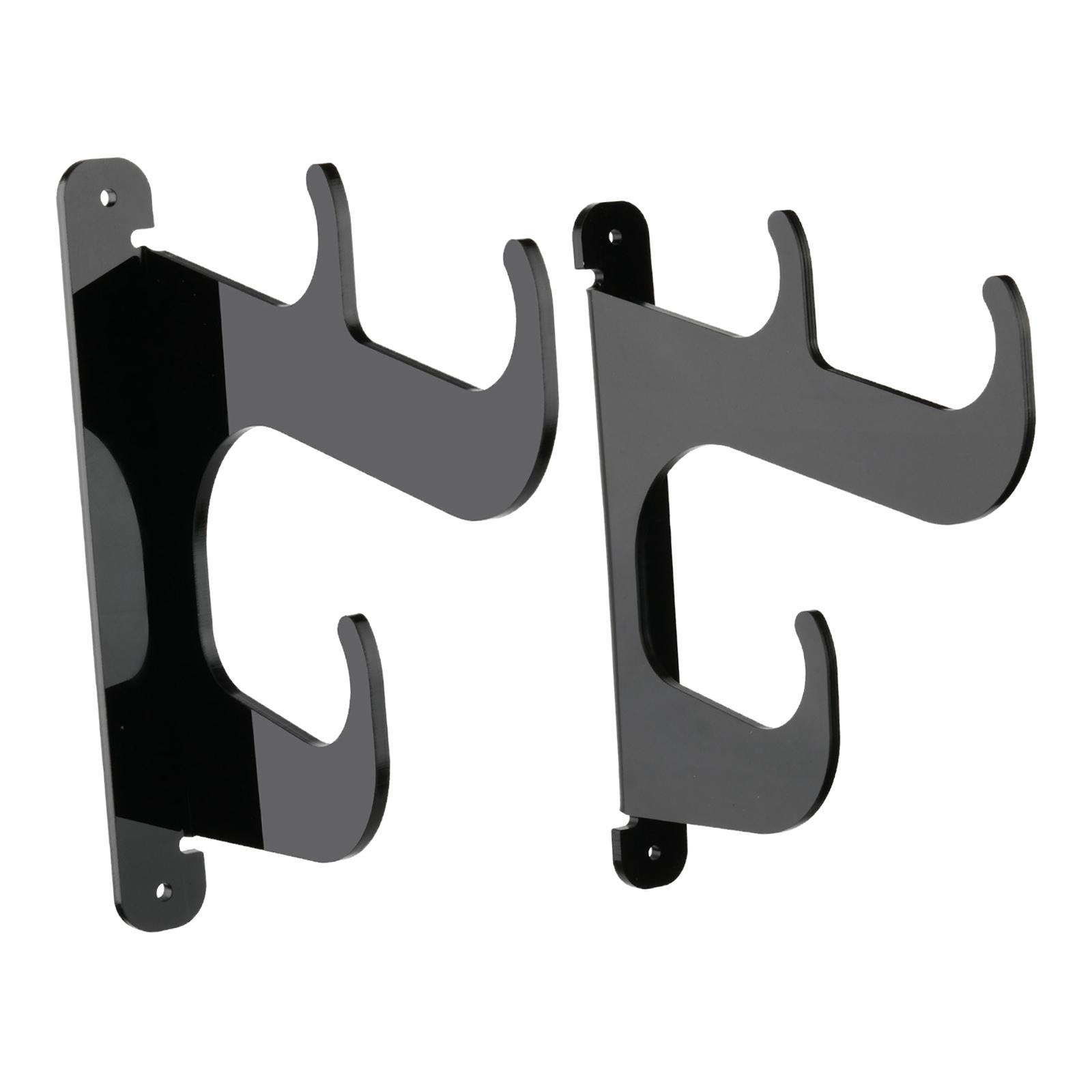 Horizontal Fishing Rod Wall Mounted Storage Rack black