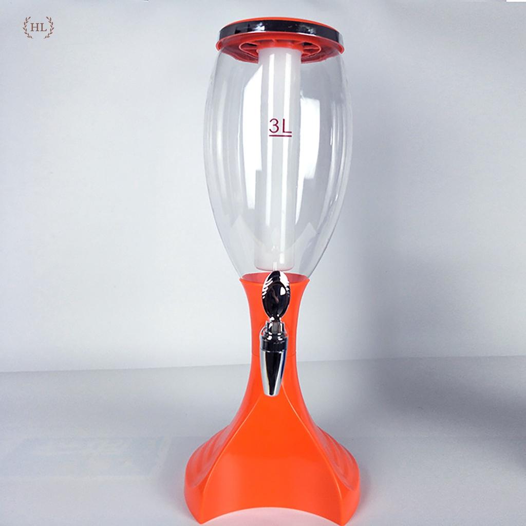 THÁP BIA 3 Lít - Đèn Led 7 màu | Cây bia | Tháp đựng bia - nước hoa quả giữ lạnh