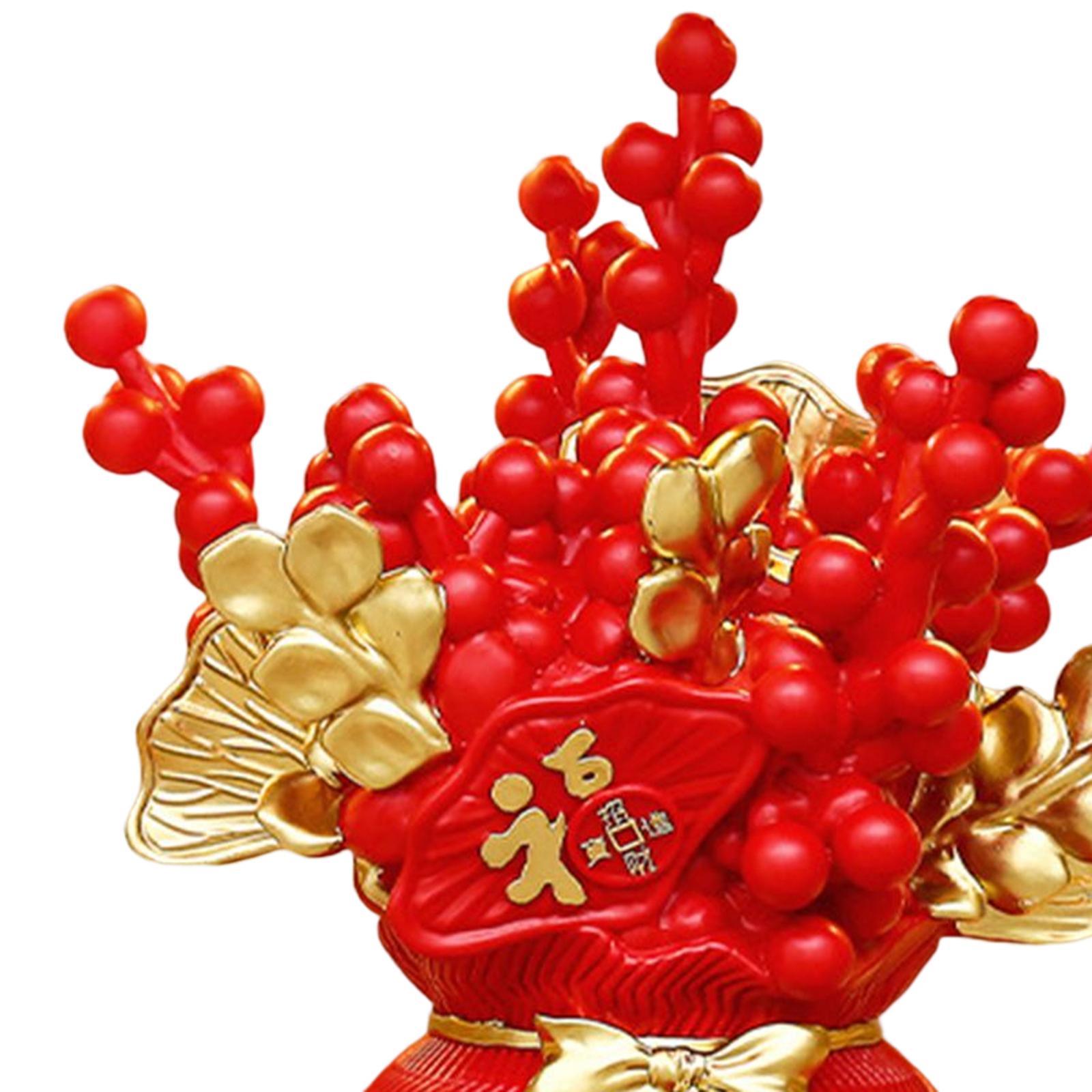 Lucky Tree Feng Shui Traditional Ornament Art for Tabletop Counter Desk