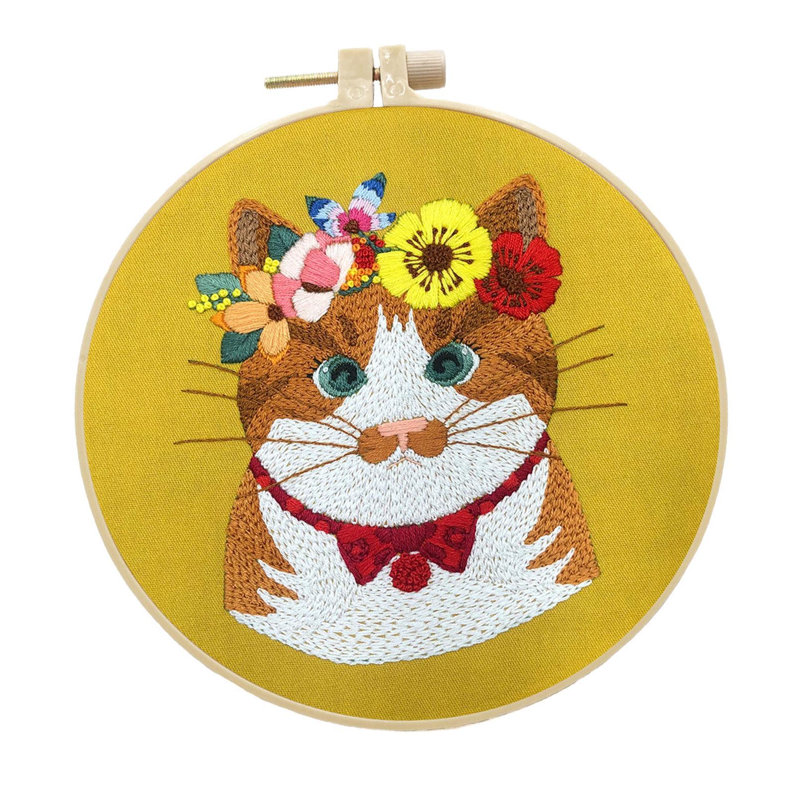 Embroidery Starter  DIY with Embroidery Hoop Cross Stitch Home Decor Gift