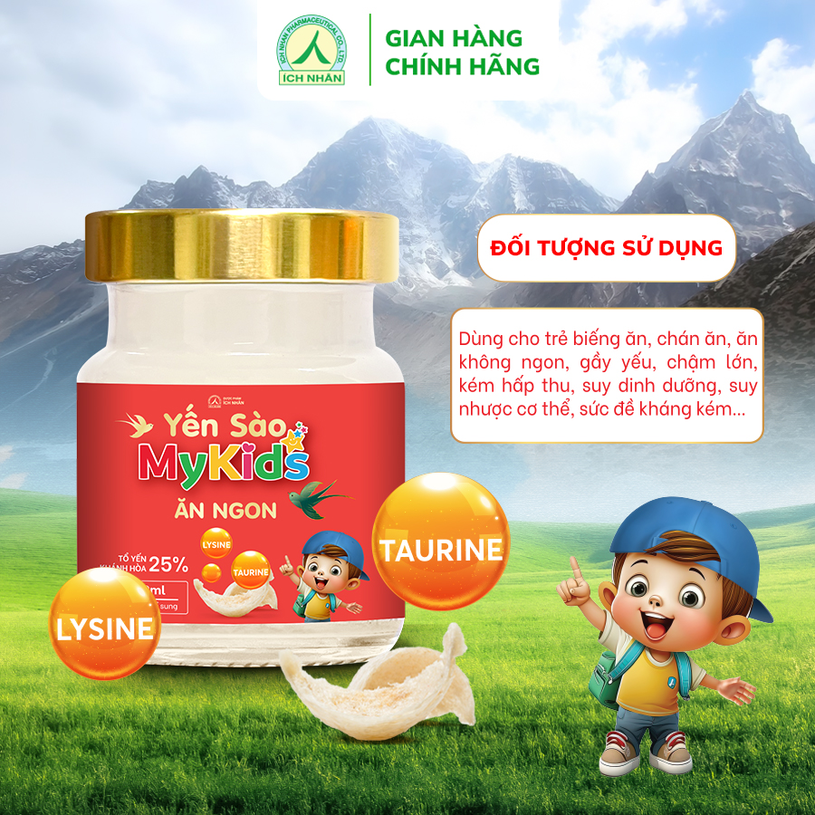 Yến Sào Mykids Ăn Ngon giúp bé ăn ngon, tăng sức đề kháng - Dạng lọ 70ml