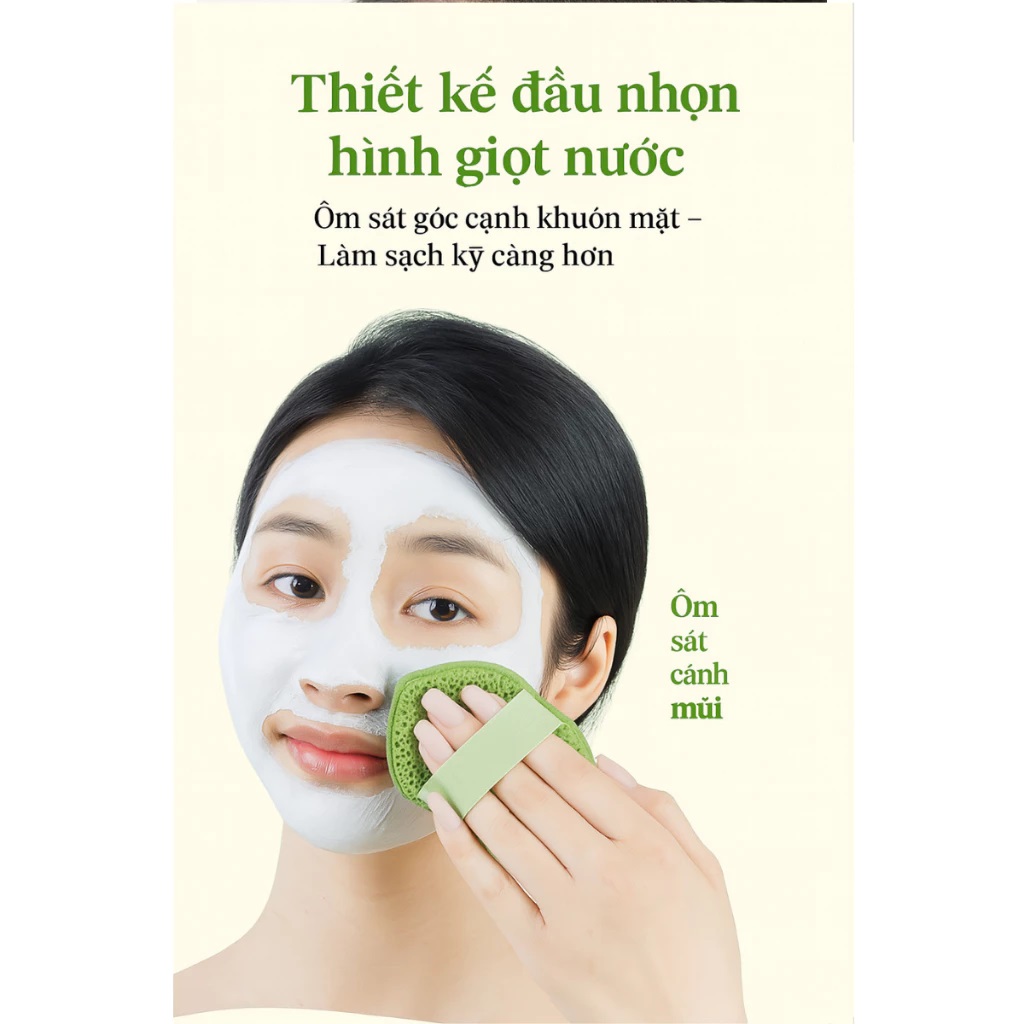Combo 3 Bông Mút Rửa Mặt, Mút Bọt Biển Làm Sạch Mặt, Dùng Cho Mọi Loại Da Rất Tiện Lợi