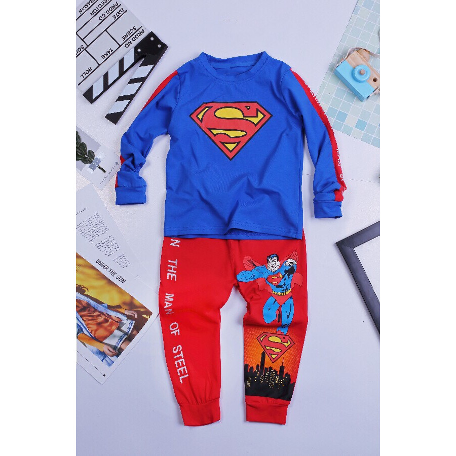 Bộ dài bé trai siêu nhân superman