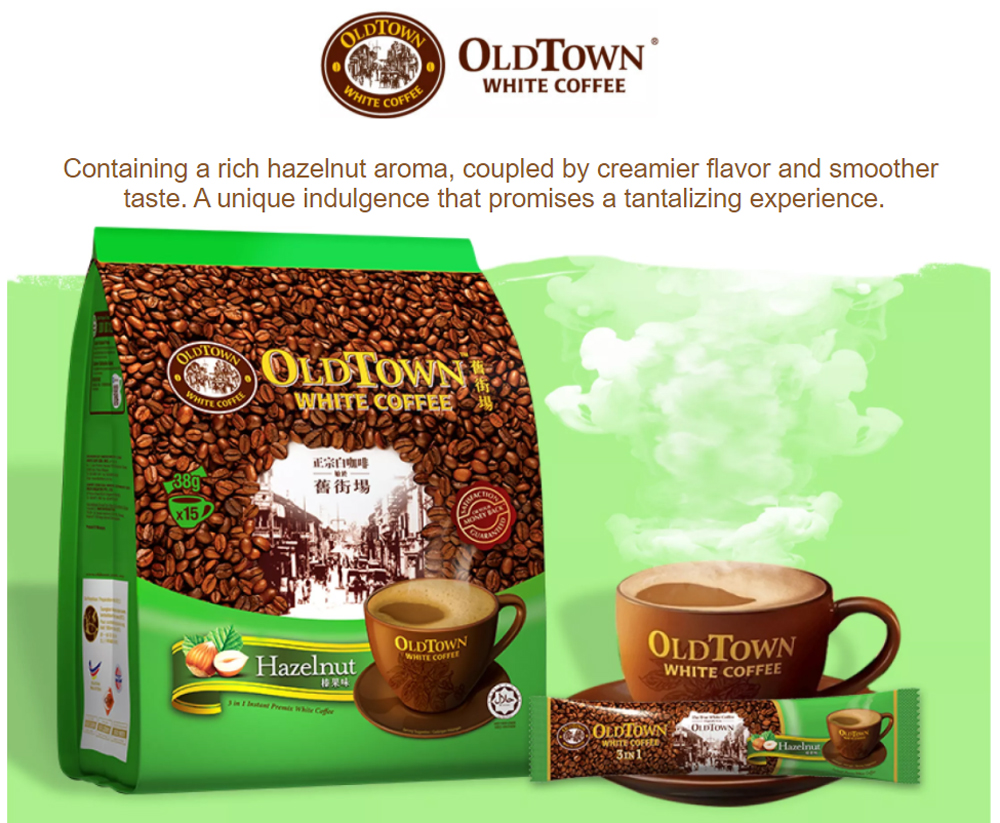 Cà Phê Trắng OldTown Vị Hazelnut Hạt phỉ - OldTown 3 in 1 White Coffee Hazelnut